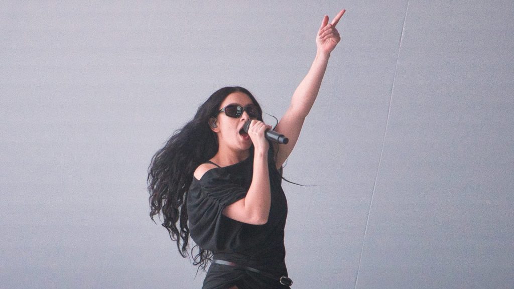 Charlie XCX performing live.