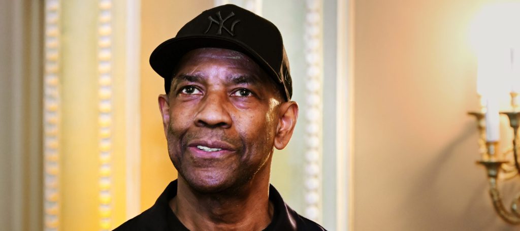 Denzel Washington at the press conference.