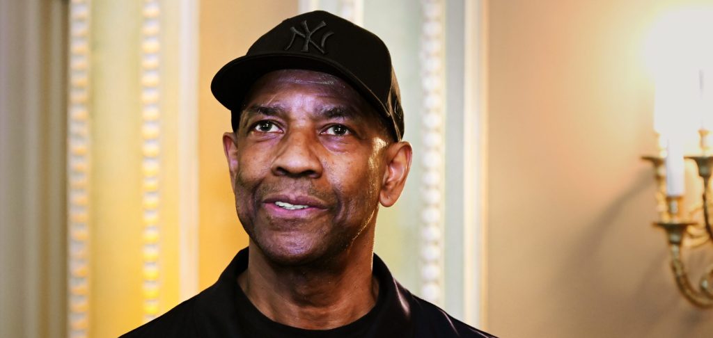 Denzel Washington at the press conference.