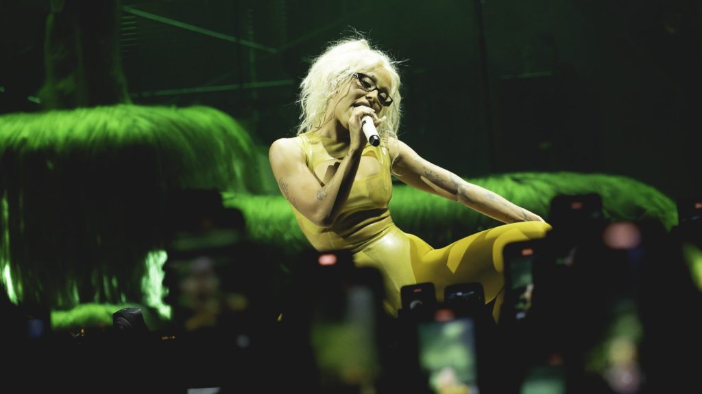 Doja Cat performing live.