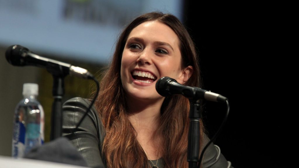 Elizabeth Olsen at the press conference.