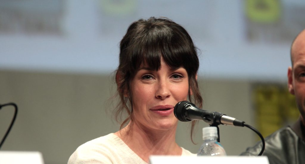 Evangeline Lilly at the press conference.