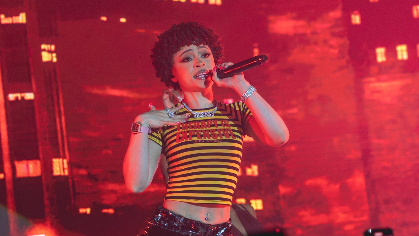 Ice Spice performing live.