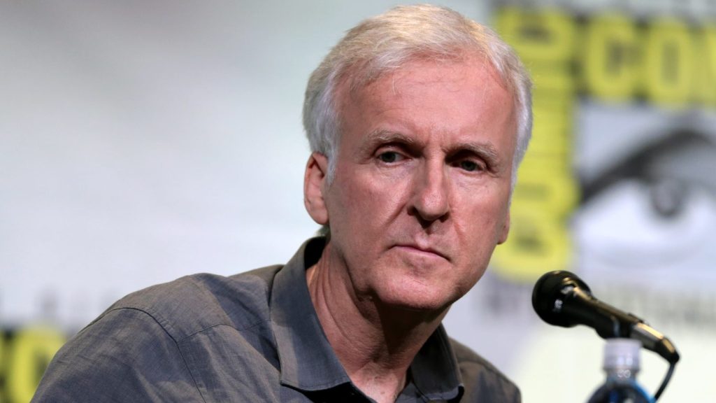 James Cameron at the press conference.