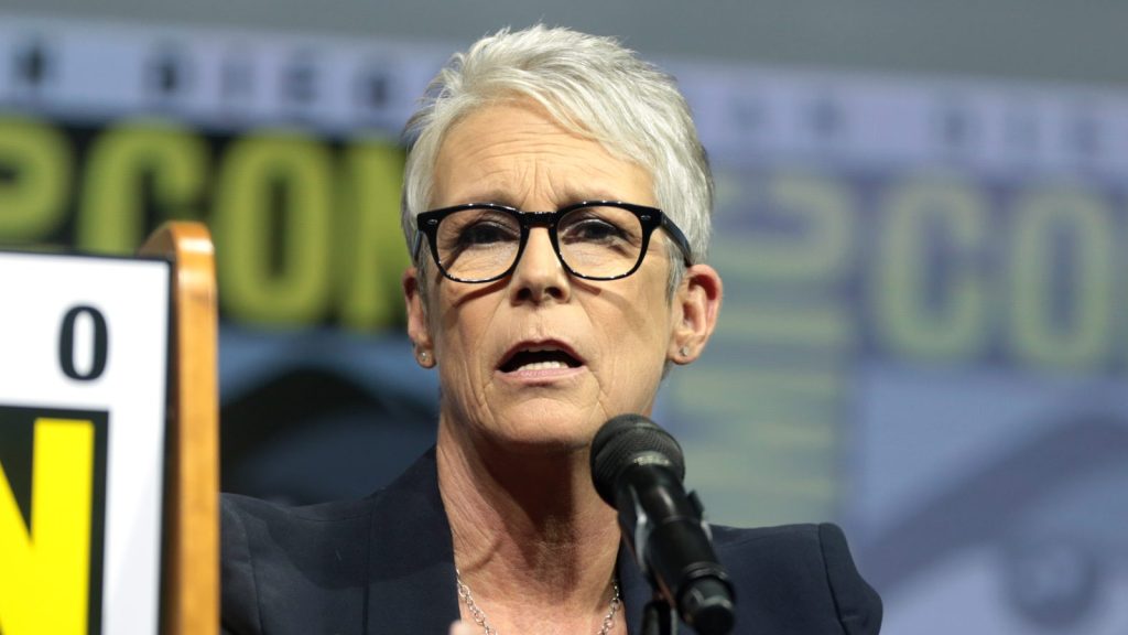 Jamie Lee Curtis at the press conference.