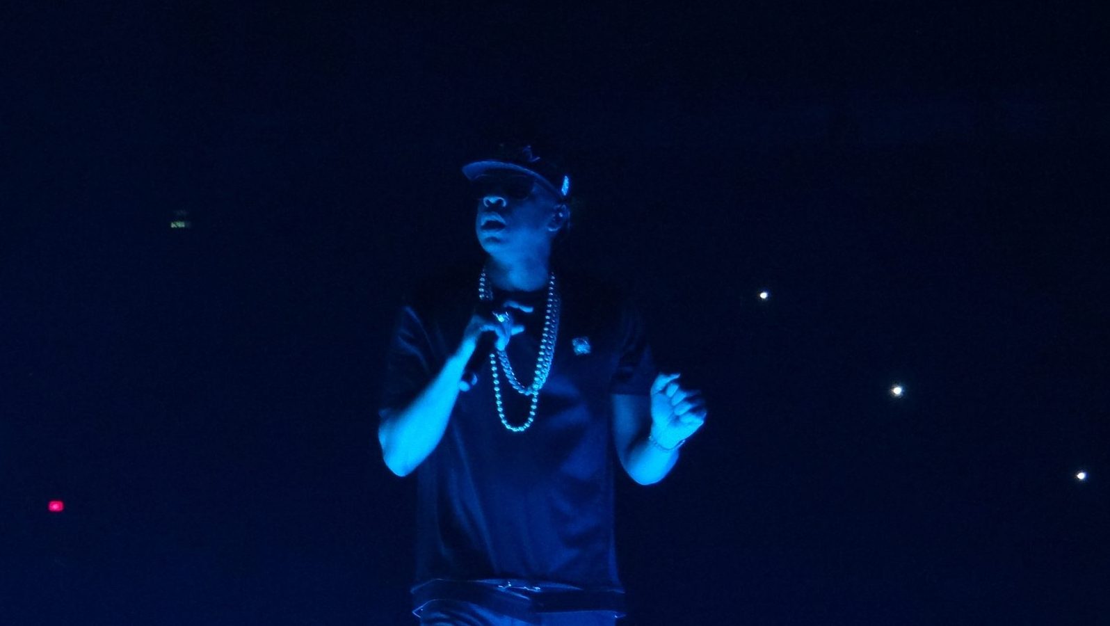 Jay Z performing live.