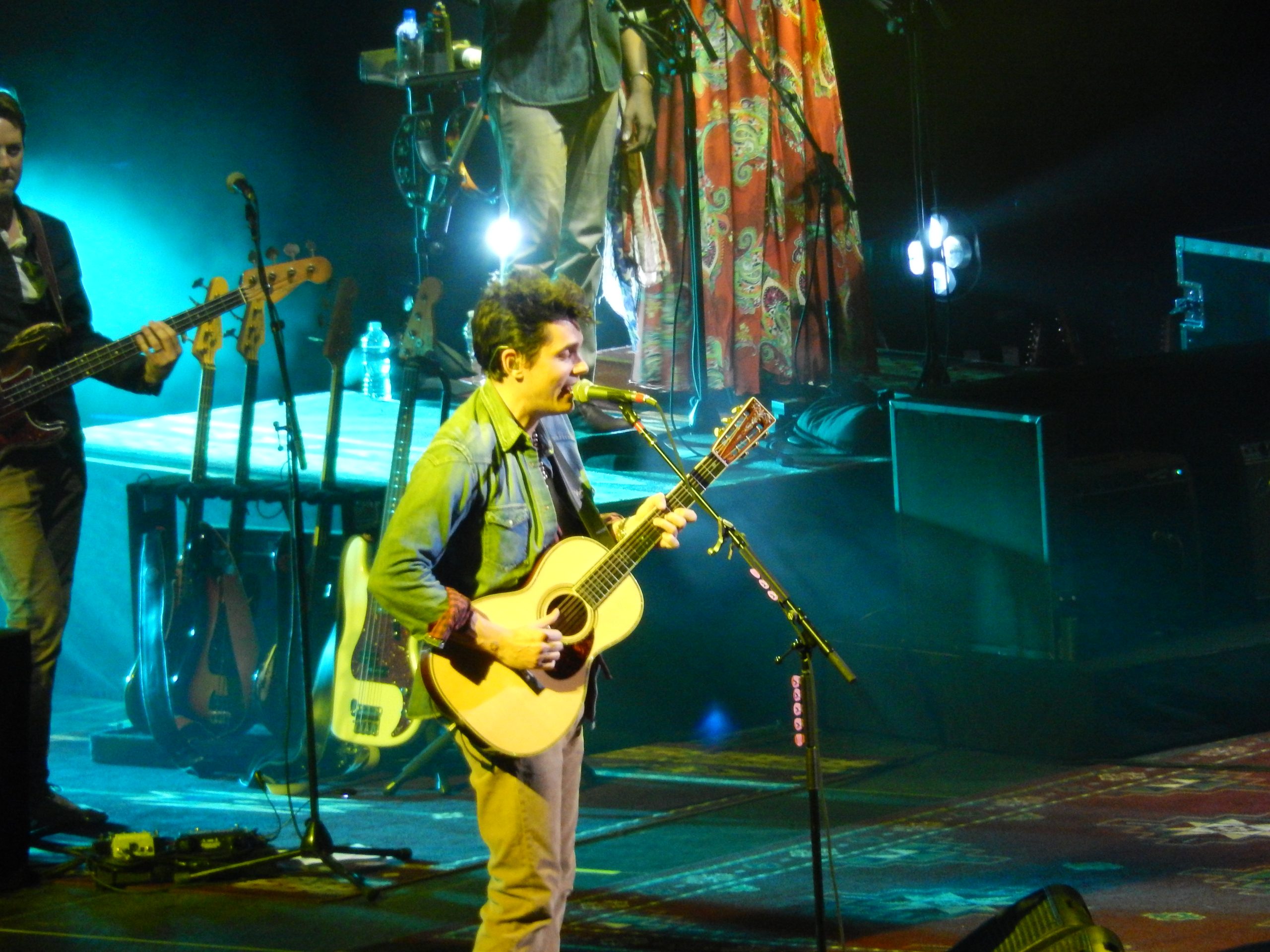 John Mayer performing live.