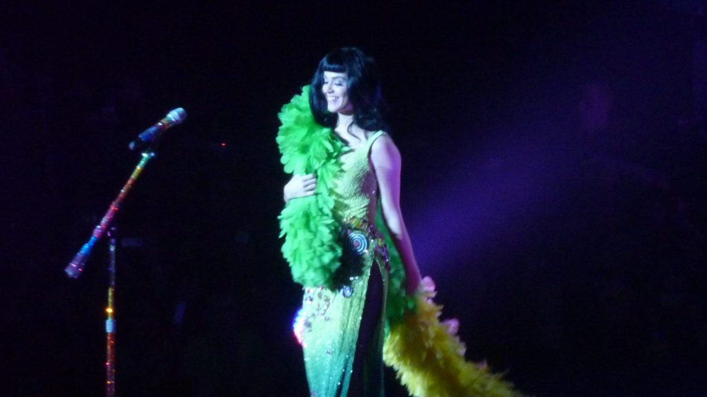 Katy Perry performing at the live concert.