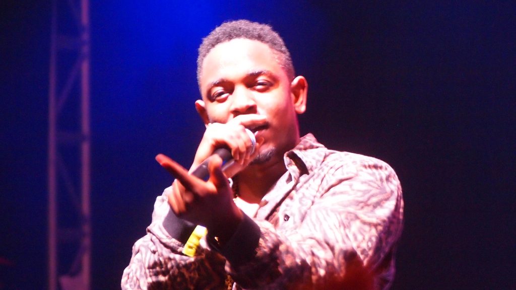 Kendrick Lamar performing live.