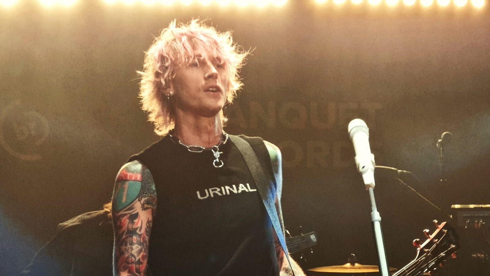 Machine Gun Kelly performing live.