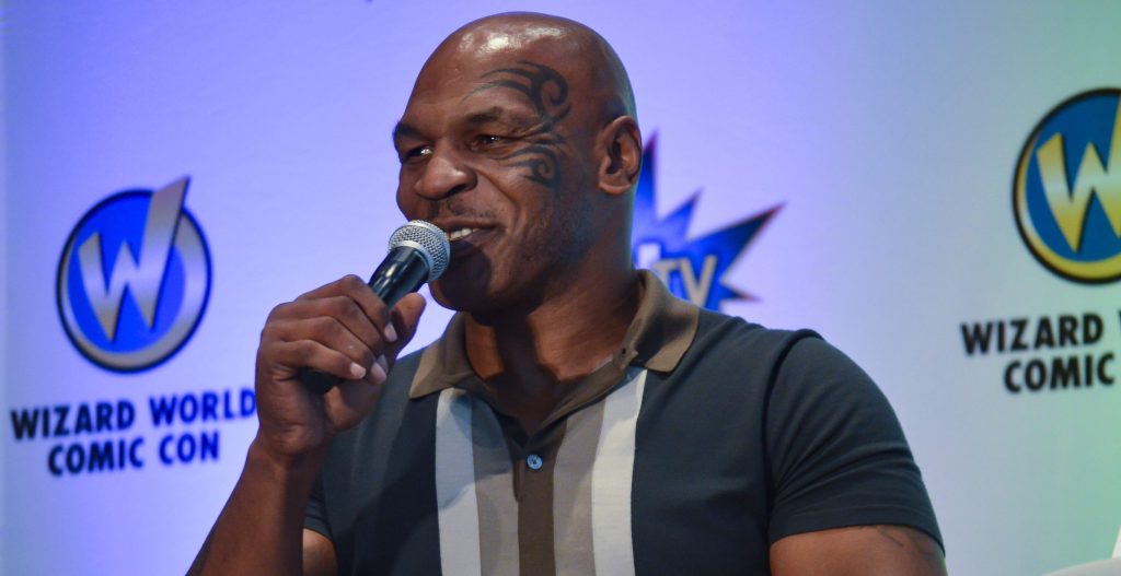 Mike Tyson at the press conference.