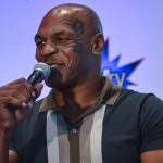 Mike Tyson at the press conference.