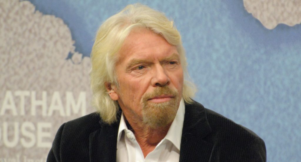 Richard Branson at the press conference.
