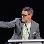 Robert Downey Jr. at the award ceremony.