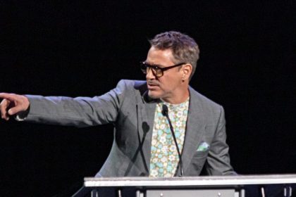 Robert Downey Jr. at the award ceremony.