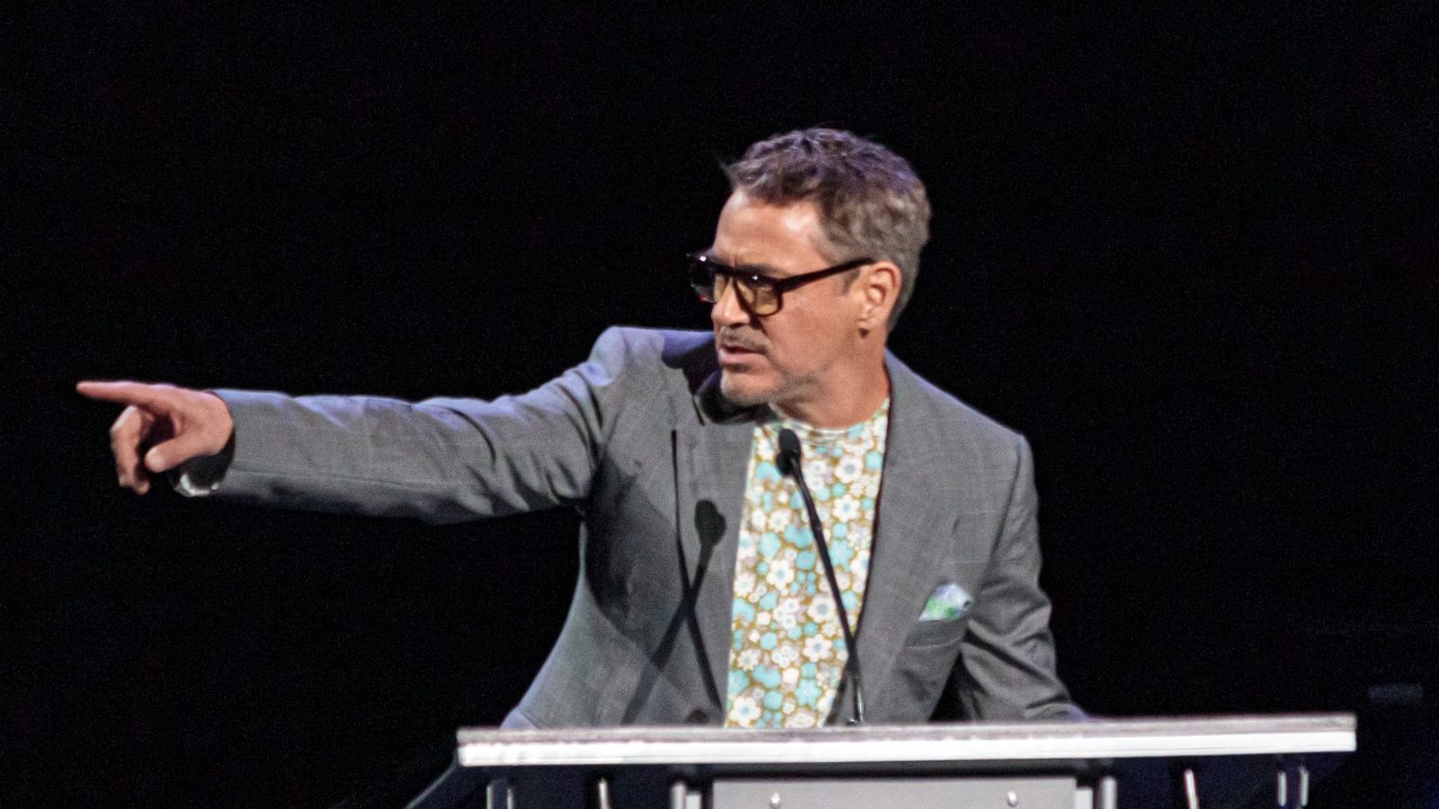 Robert Downey Jr. at the award ceremony.