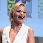 Margot Robbie at the press conference.