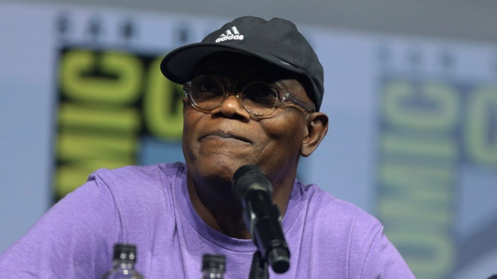 Samuel L, Jackson at the press conference.