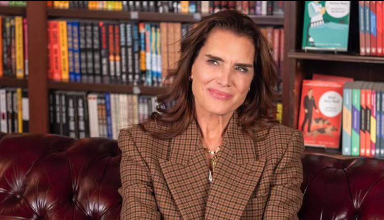 Brooke Shields at the library.
