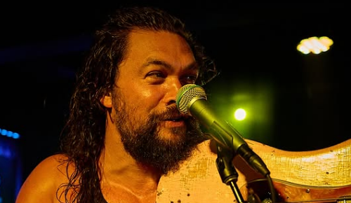 Jason Momoa performing live.