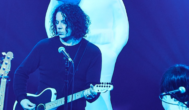 Jack White performing live.