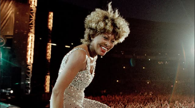 Tina Turner performing live.