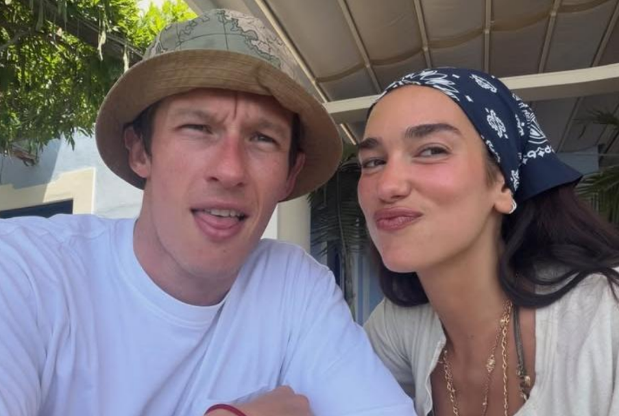 Callum Turner and Dua Lipa.