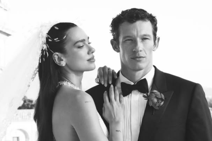Callum Turner and Dua Lipa.