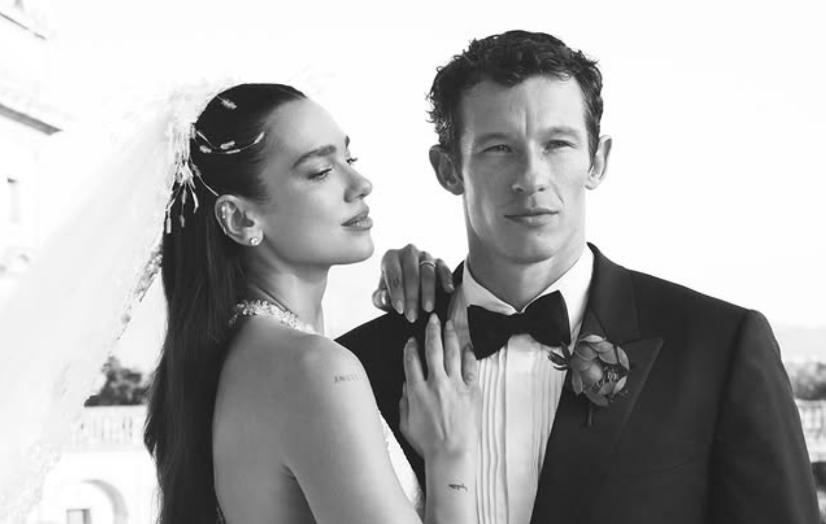 Callum Turner and Dua Lipa.