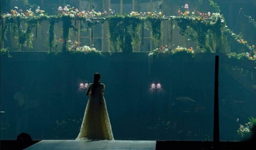 Ariana Grande on the stage.