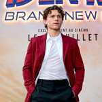 Tom Holland at the Spider-Man movie premiere.