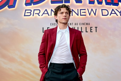 Tom Holland at the Spider-Man movie premiere.