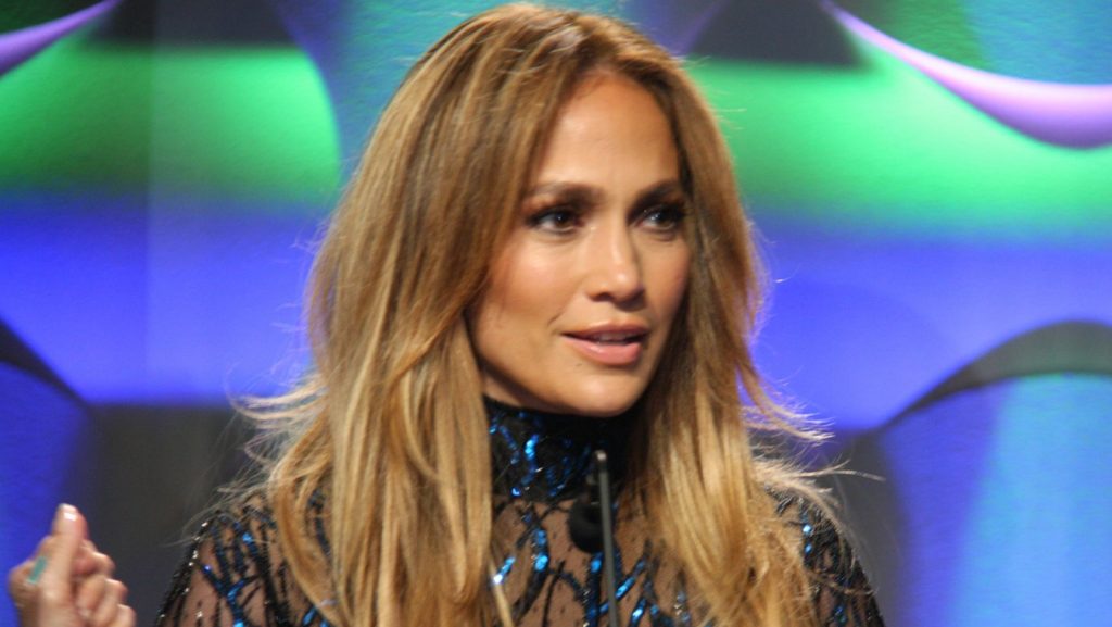 Jennifer Lopez at the live TV show.