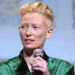 Tilda Swinton at the press conference.