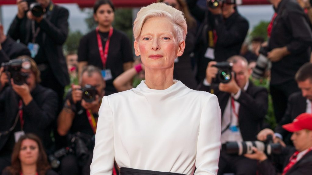 Tilda Swinton at an event.