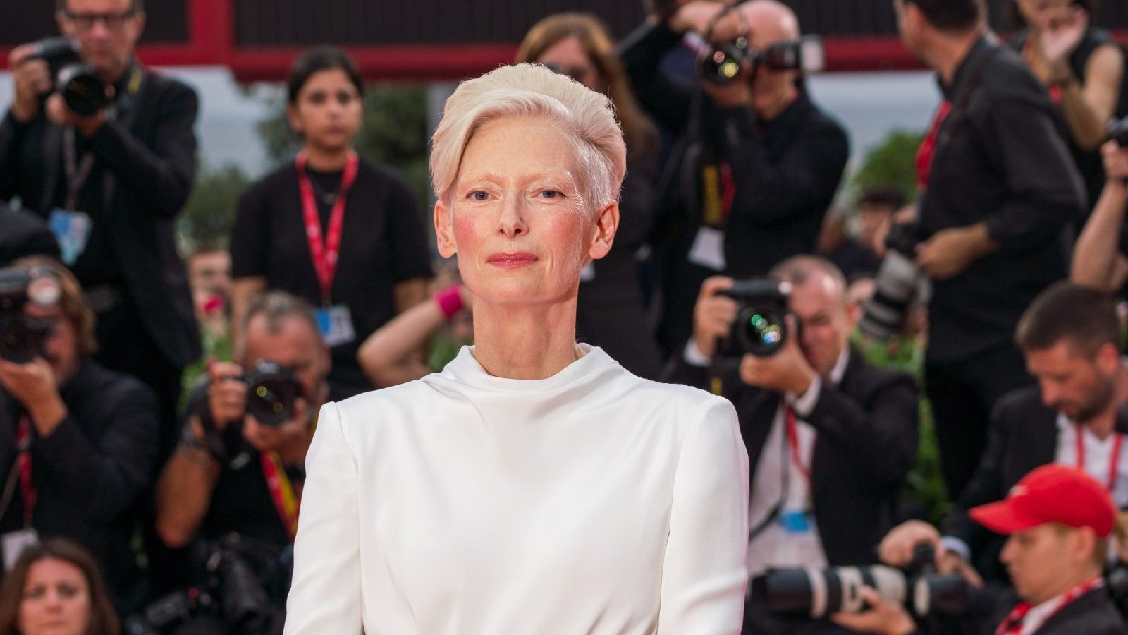 Tilda Swinton at an event.