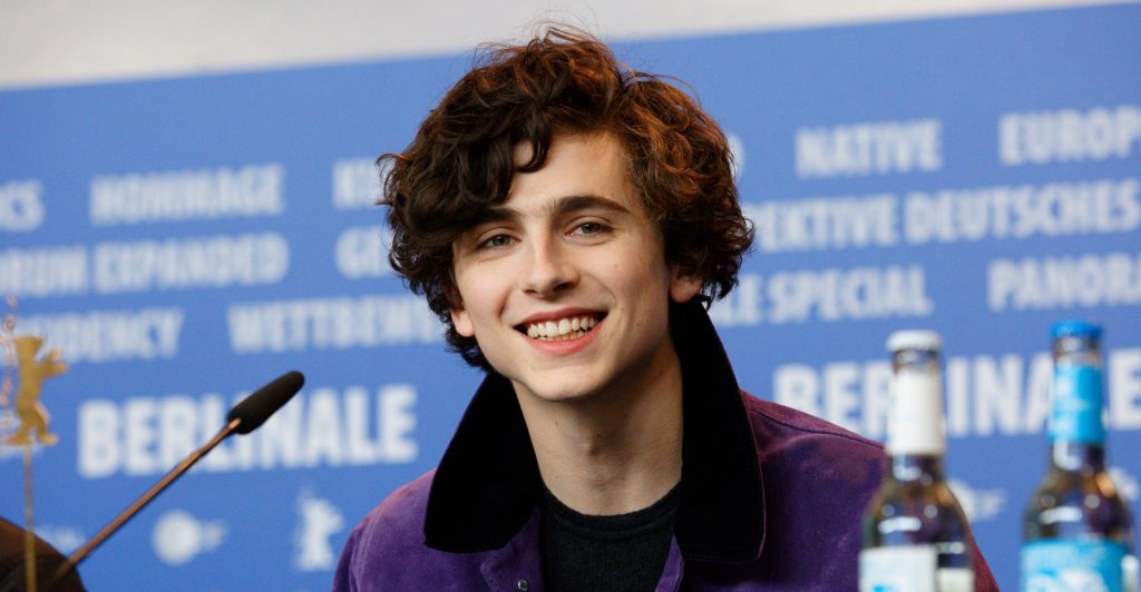 Timothée Chalamet at the press conference.
