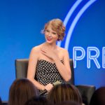 Taylor Swift at the press conference.