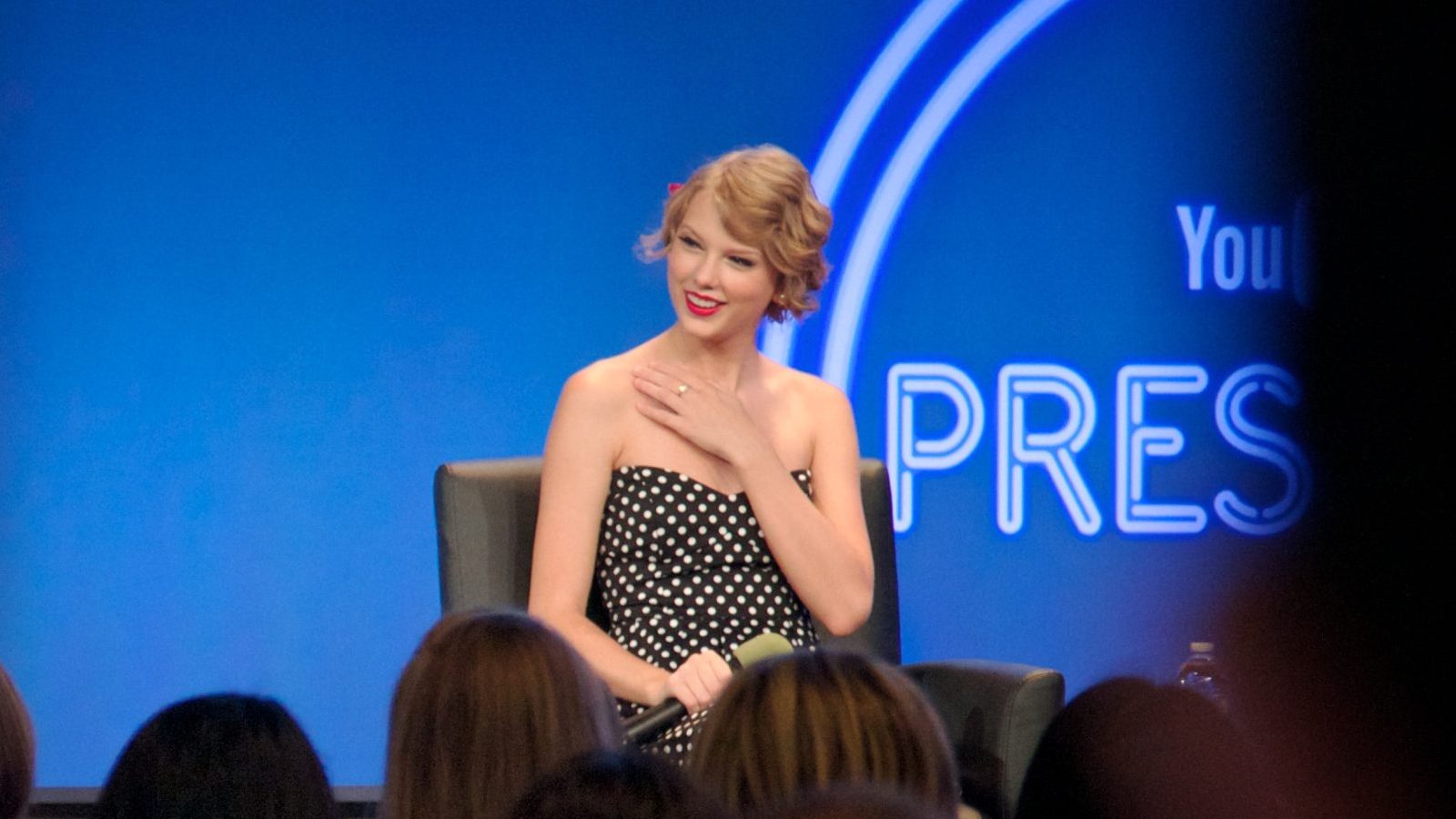 Taylor Swift at the press conference.