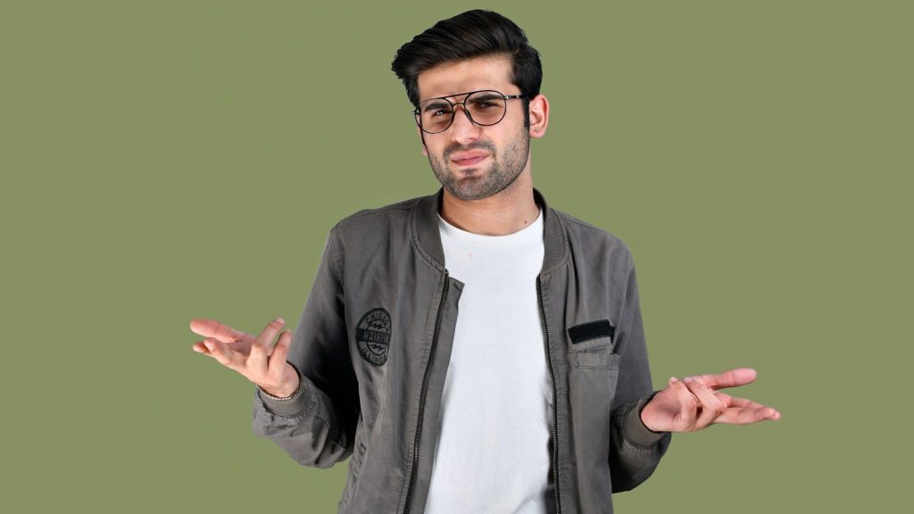 a man wearing glasses