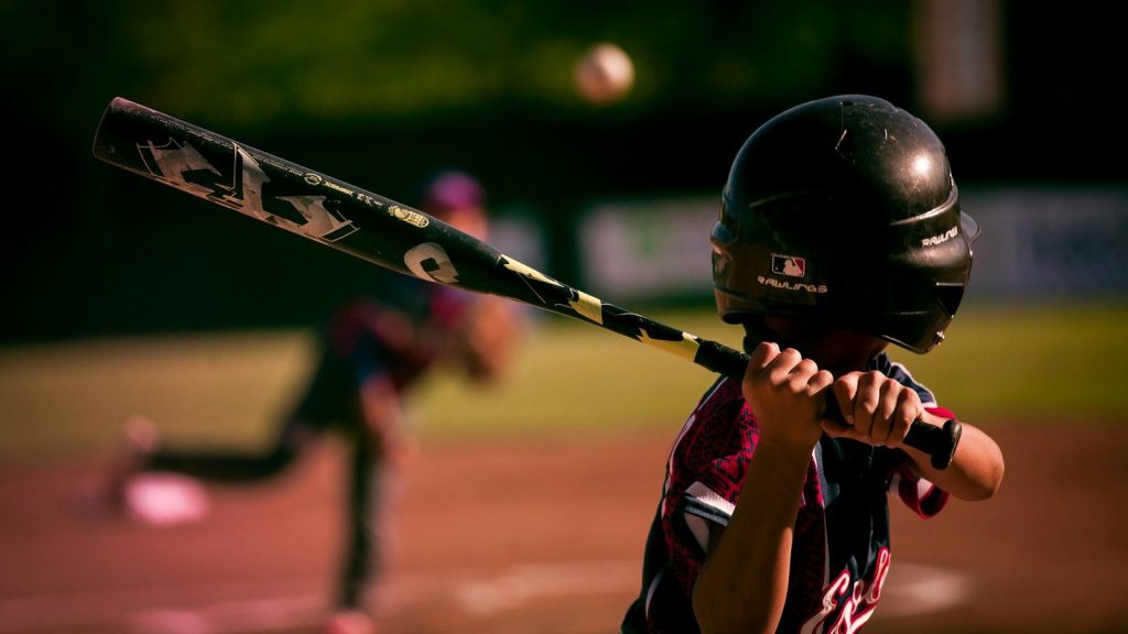 People playing baseball.