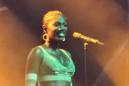 Doechii performing live.
