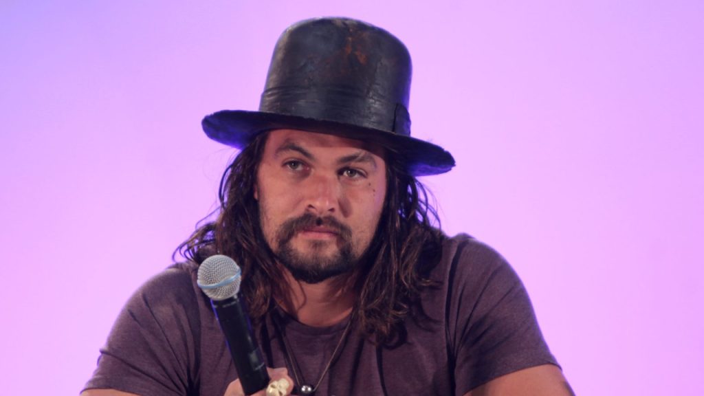 Jason Momoa at the press conference.