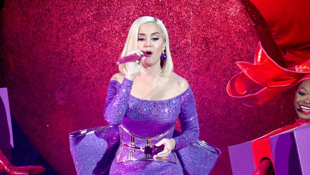 Katy perry performing live.