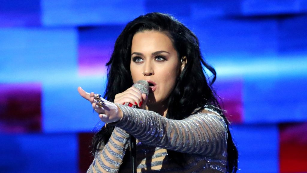 Katy Perry performing live.