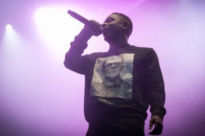 Kendrick Lamar performing live.
