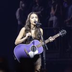 Olivia Rodrigo performing live.