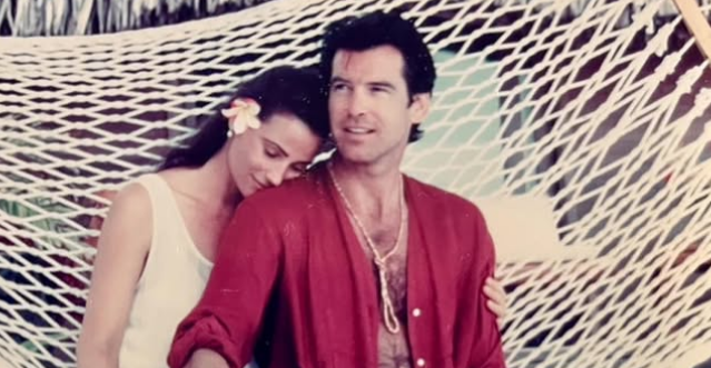 Pierce Brosnan and Keely Shaye Smith.