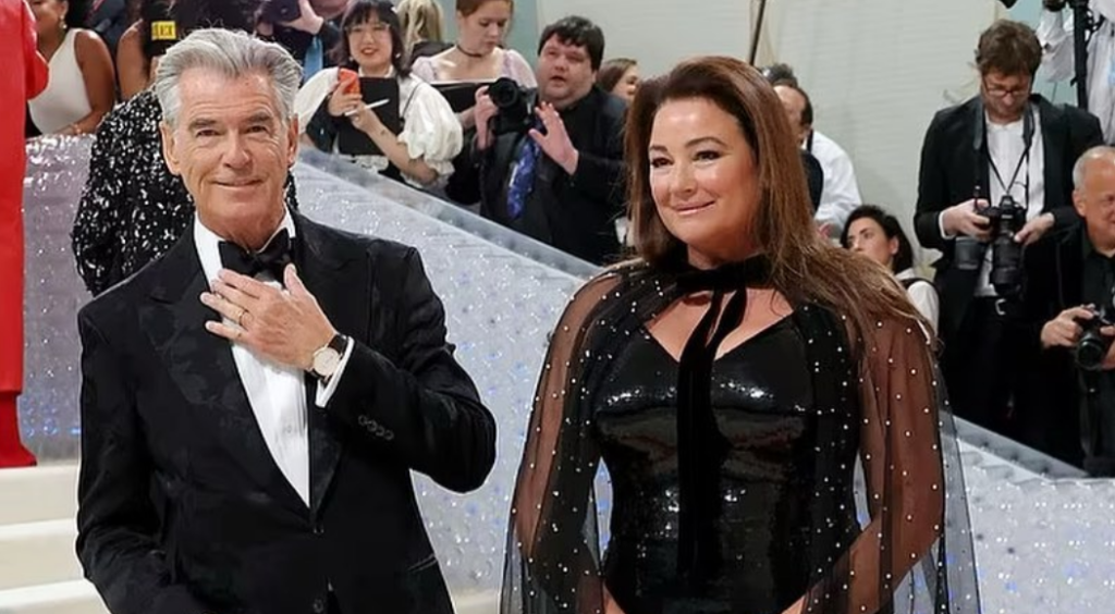 Pierce Brosnan and Keely Shaye Smith.